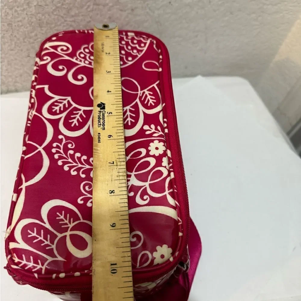 Vera Bradley twirly bird retired pattern make up case lunch box